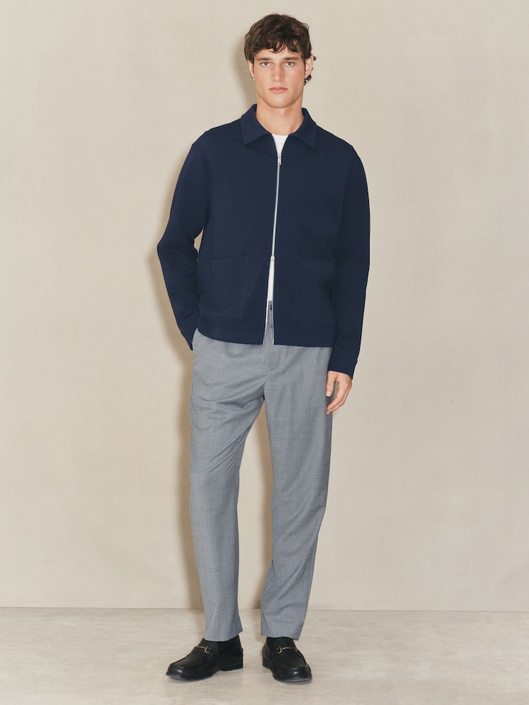 Navy EDIT Long Sleeve Shacket - Image 2 of 10