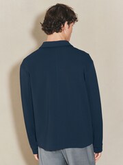 Navy EDIT Long Sleeve Shacket - Image 3 of 10