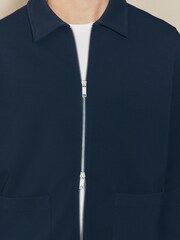 Navy EDIT Long Sleeve Shacket - Image 4 of 10