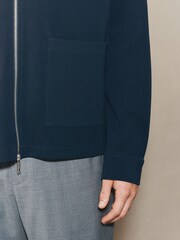 Navy EDIT Long Sleeve Shacket - Image 6 of 10