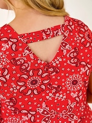 Roman Orange Curve Paisley Print Bar Back T-Shirt - Image 5 of 5