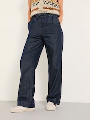Denim Dark Blue Ashby Straight Leg Drawstring Jeans - Image 1 of 6