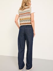 Denim Dark Blue Ashby Straight Leg Drawstring Jeans - Image 2 of 6