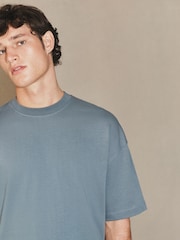 Blue Oversized Fit EDIT Heavyweight T-Shirt - Image 4 of 7