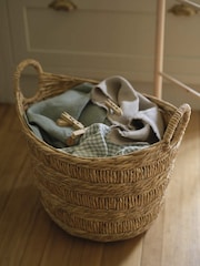 Garden Trading Set of 2 Natural Bilberry Woven Boat Basket - Image 2 of 3
