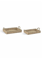 Garden Trading Set of 2 Natural Bayford Woven Tray - Image 2 of 2