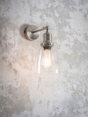 Garden Trading Satin Nickle Hoxton Dome Wall Light - Image 1 of 3