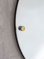 Garden Trading Black Adelphi Round Wall Mirror - Image 2 of 4