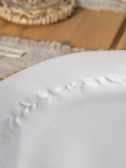 Garden Trading Set of 4 White Overton Dinner Plate Plates - Image 2 of 4
