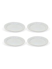 Garden Trading Set of 4 White Overton Dinner Plate Plates - Image 4 of 4