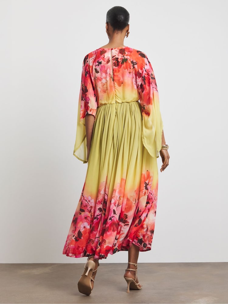 Joanna Hope Green Printed Maxi Dress With Ruffle Details - Image 2 of 4