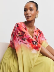 Joanna Hope Green Printed Maxi Dress With Ruffle Details - Image 3 of 4