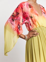 Joanna Hope Green Printed Maxi Dress With Ruffle Details - Image 4 of 4