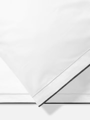 Jasper Conran London White Charcoal 800 Thread Count 100% Cotton Piped Std Pillowcase - Image 2 of 4