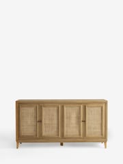 Nina Campbell Oak and Rattan Mason Large Small Sideboard - Image 6 of 9