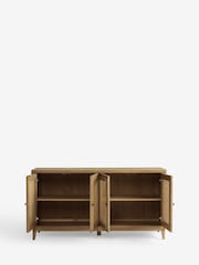 Nina Campbell Oak and Rattan Mason Large Small Sideboard - Image 8 of 9