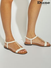 Dune London White Lollipops T-Bar Flat Sandals - Image 10 of 10