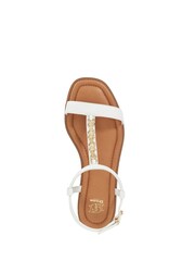 Dune London White Lollipops T-Bar Flat Sandals - Image 5 of 8