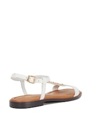 Dune London White Lollipops T-Bar Flat Sandals - Image 6 of 8