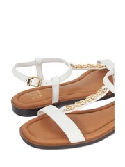 Dune London White Lollipops T-Bar Flat Sandals - Image 7 of 8