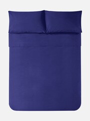 Jasper Conran London Royal Blue 300 TC Percale 100% Cotton Std Pillowcase Pair - Image 4 of 4