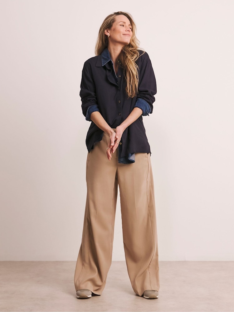 JD Williams Natural Mix Wide Leg Trousers - Image 1 of 5 JD Williams Natural Mix Wide Leg Trousers - Image 1 of 5