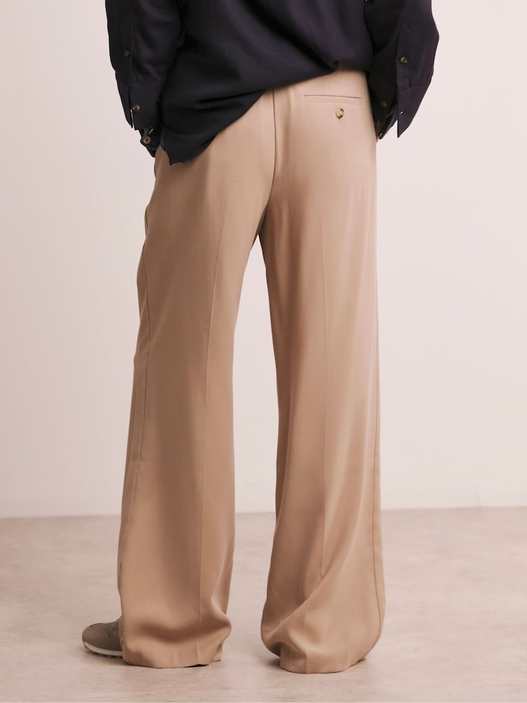 JD Williams Natural Rayon Wide Leg Trousers - Image 2 of 5
