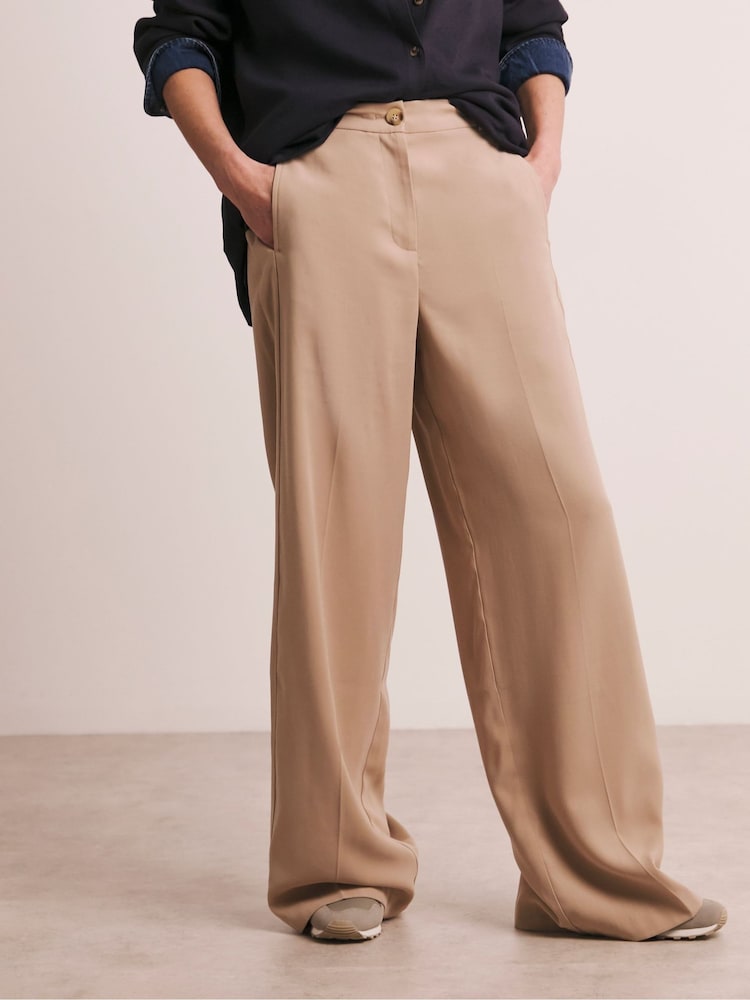 JD Williams Natural Rayon Wide Leg Trousers - Image 5 of 5