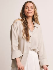 Natural - Anthology By JD Williams Premium Linen Mix Shirt - Imagen 1 de 5
