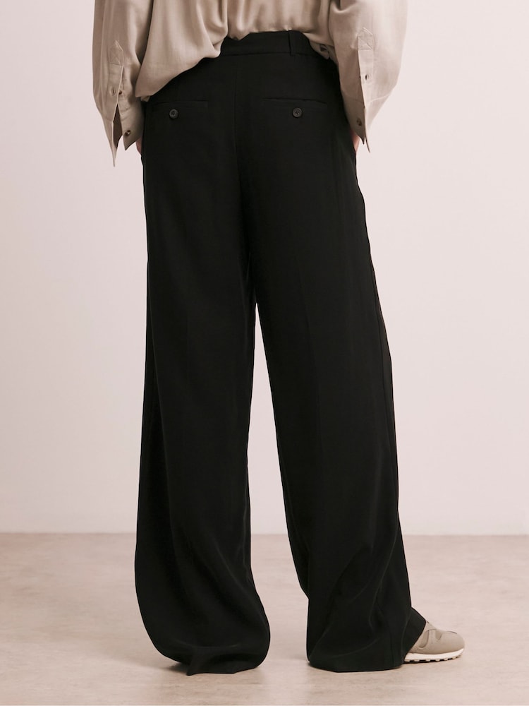 JD Williams Black Mix Wide Leg Trousers - Image 2 of 5