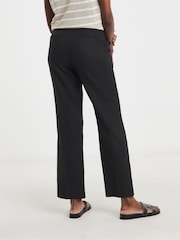 JD Williams Black Straight Leg Mix Trousers - Image 2 of 4
