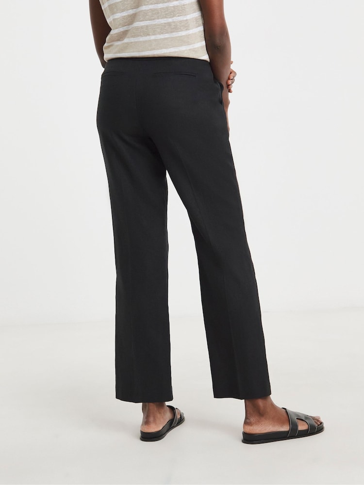 JD Williams Black Straight Leg Mix Trousers - Image 2 of 4