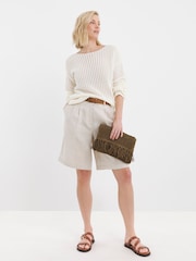 JD Williams White Crochet Longline Tunic - Image 3 of 4
