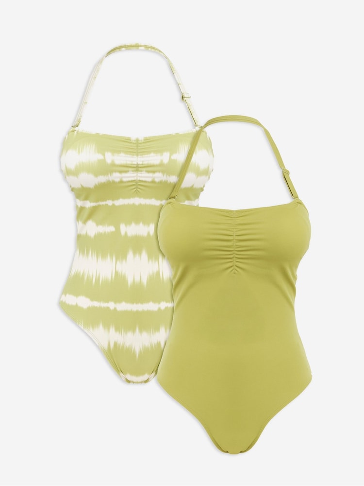 JD Williams Green Value Swimsuits 2 Pack - Image 1 of 5