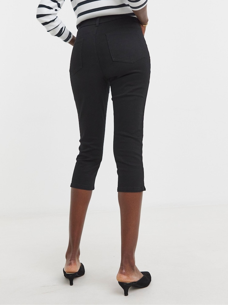 JD Williams Black Denim Capri Jeans - Image 2 of 4