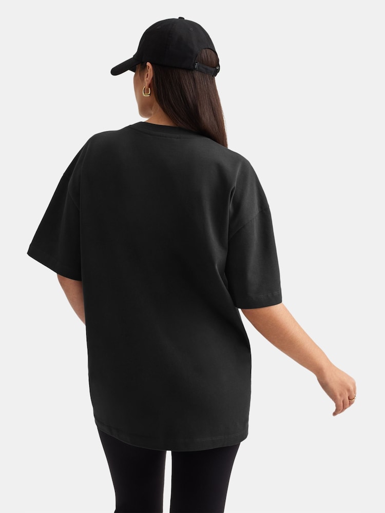 TALA Black Branded Graphic Print 100% Cotton T-Shirt - Image 2 of 3 TALA Black Branded Graphic Print 100% Cotton T-Shirt - Image 2 of 3