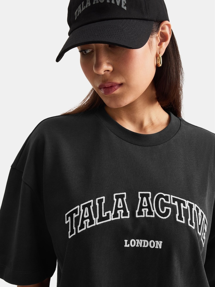 TALA Black Branded Print 100% Cotton T-Shirt - Image 3 of 3
