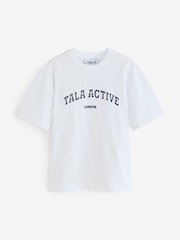 TALA White Branded Graphic Print 100% Cotton T-Shirt - Image 1 of 1