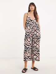 JD Williams Wide Leg Strappy Culotte Jumpsuit - Imagen 1 de 4