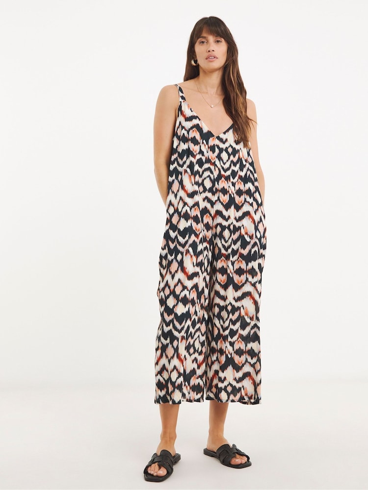 JD Williams Wide Leg Strappy Culotte Jumpsuit - Imagen 1 de 4