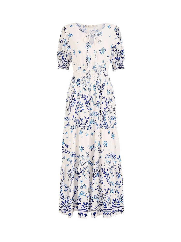 Yumi Cream Border Print Maxi Dress - Image 5 of 5