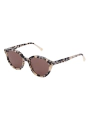 Joules Cream Round Sunglasses - Image 1 of 3