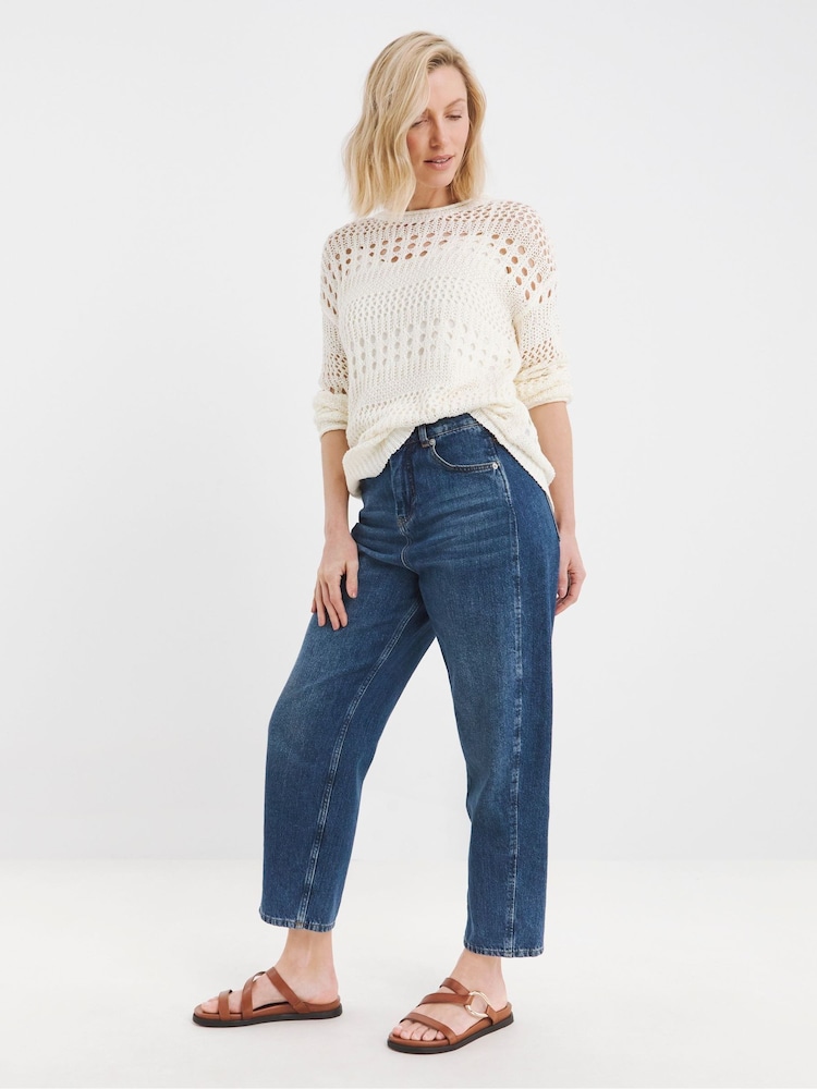 JD Williams Natural Crochet Long Sleeve Jumper - Image 4 of 4