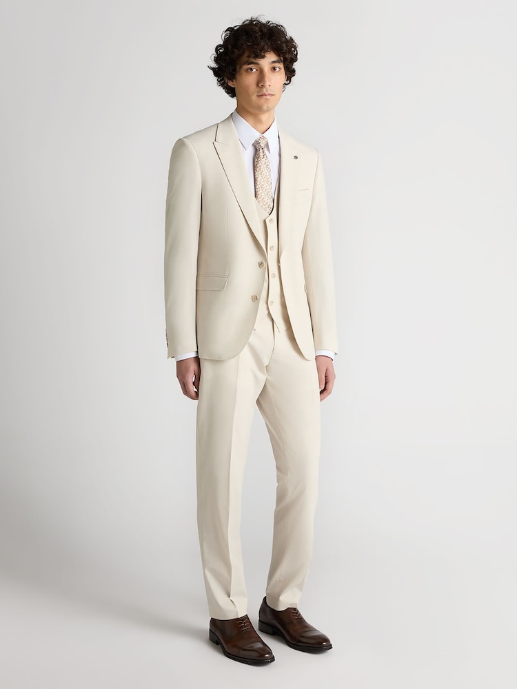 Remus Uomo Natural Tapered Fit Linen-Blend Suit Jacket - Image 2 of 5