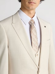 Remus Uomo Natural Tapered Fit Linen-Blend Suit Jacket - Image 4 of 5