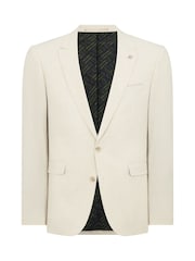 Remus Uomo Natural Tapered Fit Linen-Blend Suit Jacket - Image 5 of 5