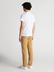 Remus Uomo Yellow Slim Leg Linen-Blend Trousers - Image 3 of 5