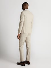 Remus Uomo Natural Slim Fit Checked Stretch Suit Jacket - Image 3 of 6