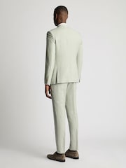 Grün - Remus Uomo Tapered Fit Linen-Blend Suit Jacket - Bild 3 von 6