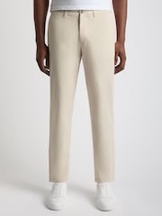 Remus Uomo Cream Straight Leg Cotton Stretch Chino Trousers - Image 1 of 6